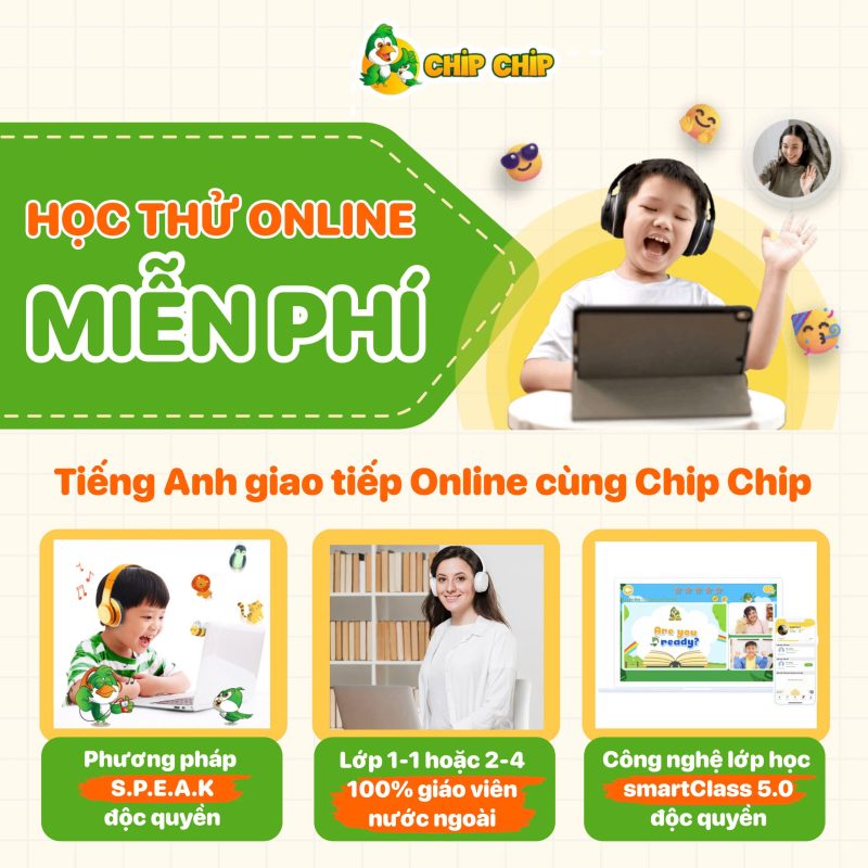 học phi tiếng anh online 1 kèm 1 chip chip